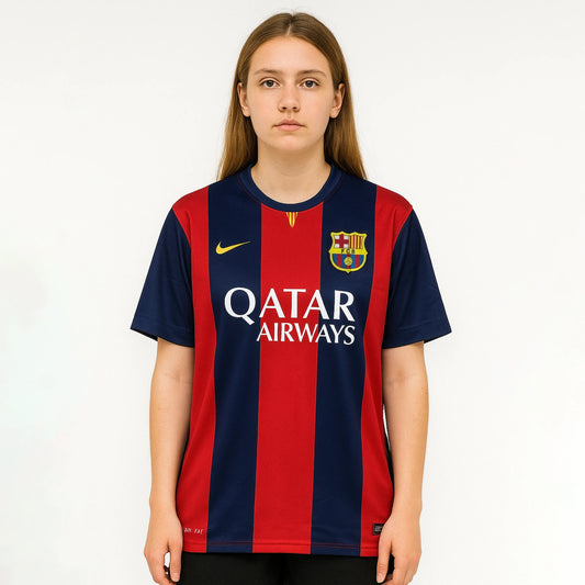 BARCELONA 2014-15 HOME KIT MASCHERANO FIVESLEEVE