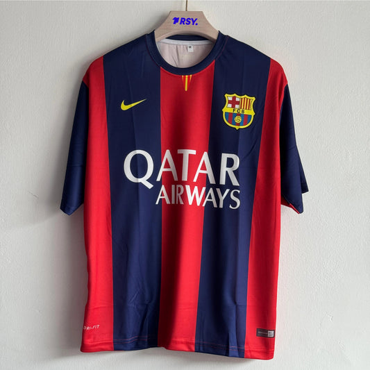 BARCELONA 2014-15 HOME KIT MASCHERANO FIVESLEEVE
