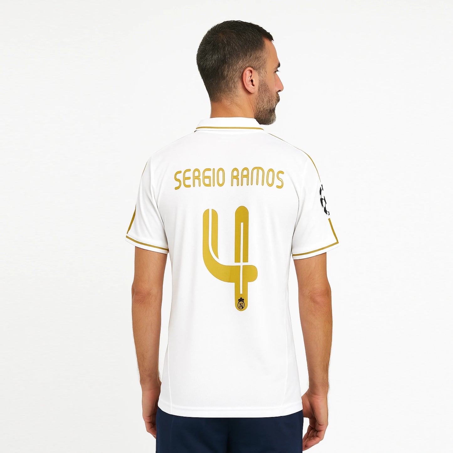 REAL MADRID 2011-12 HOME KIT SERGIO RAMOS POLO EMBROIDERY