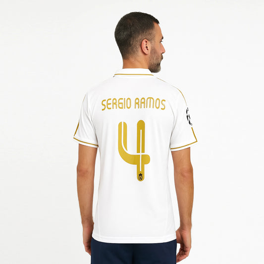 REAL MADRID 2011-12 HOME KIT SERGIO RAMOS POLO EMBROIDERY