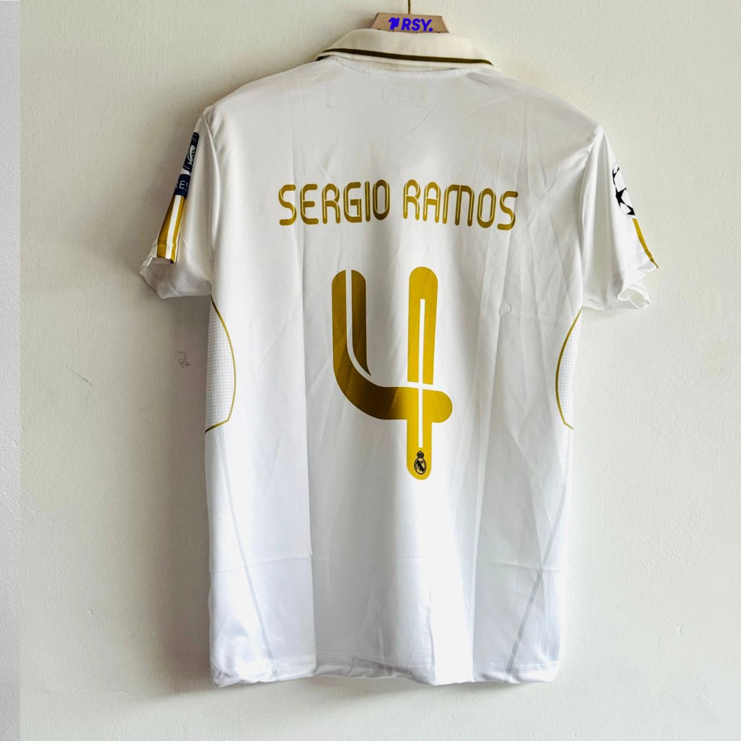 REAL MADRID 2011-12 HOME KIT SERGIO RAMOS POLO EMBROIDERY