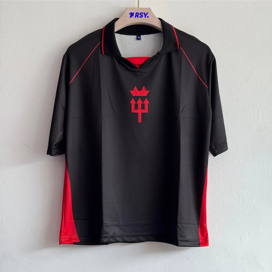 RED DEVILS RETRO FIVESLEEVE POLO