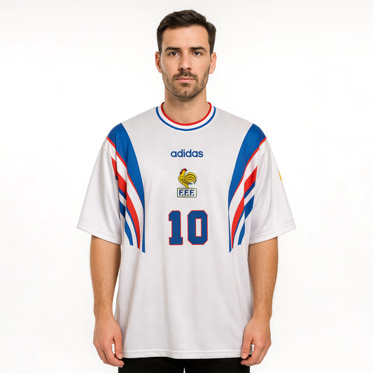 FRANCE 1996-97 AWAY KIT ZIDANE FIVESLEEVE