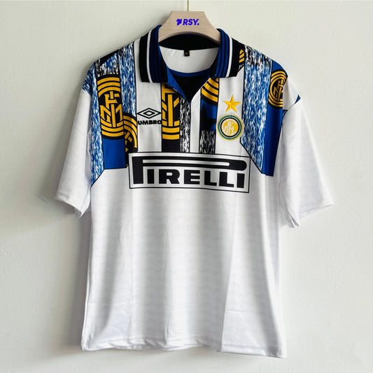 INTERMILAN 1996-97 AWAY KIT CARLOS FIVESLEEVE POLO EMBROIDERY