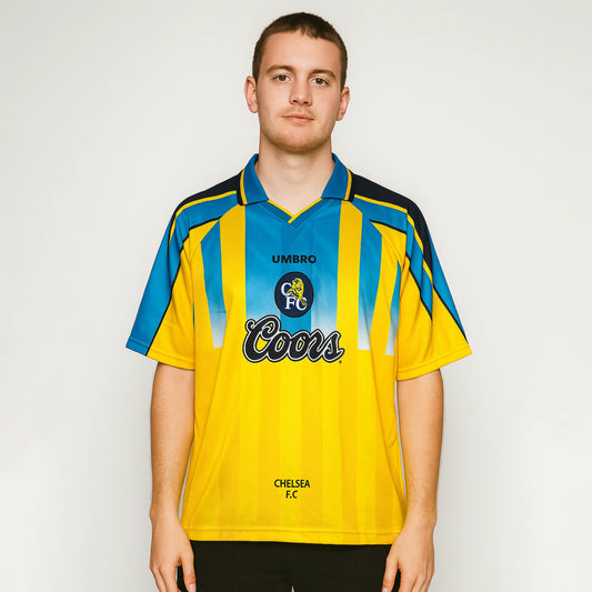 CHELSEA 1996-97 AWAY KIT GULLIT FIVESLEEVE POLO EMBROIDERY