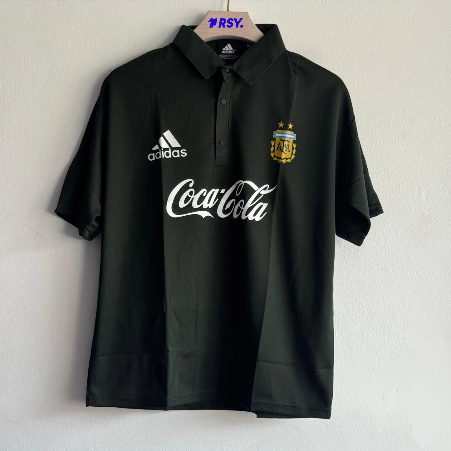 TSHIRT ARGENTINA GREEN FIVESLEEVE POLO