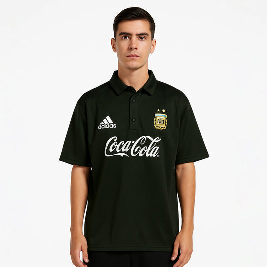 TSHIRT ARGENTINA BLACK FIVESLEEVE POLO