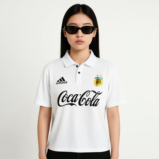TSHIRT ARGENTINA WHITE FIVESLEEVE POLO