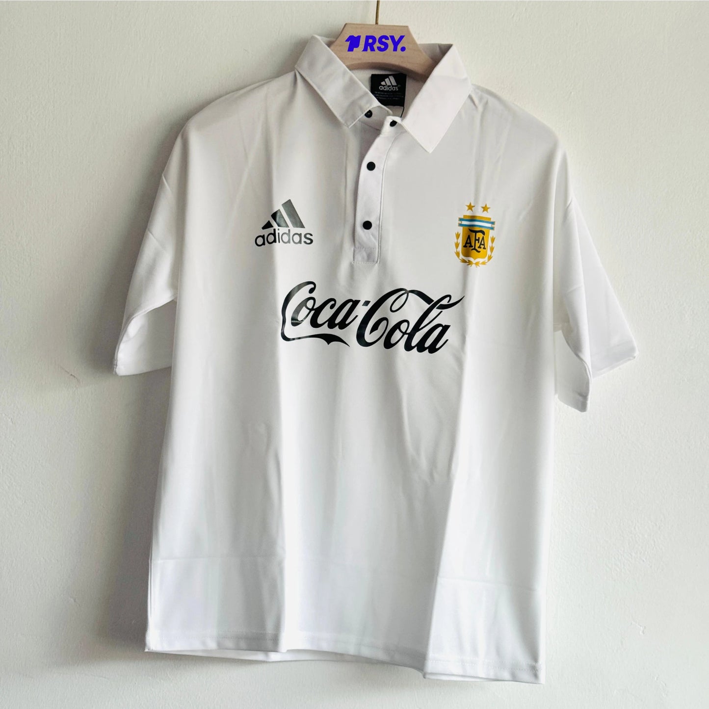 TSHIRT ARGENTINA WHITE FIVESLEEVE POLO