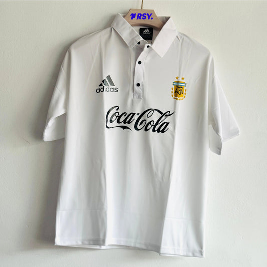TSHIRT ARGENTINA WHITE FIVESLEEVE POLO