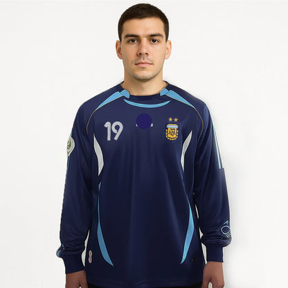 Argentina 2006-07 Lionel Messi  Away Jersey  Full Sleeve