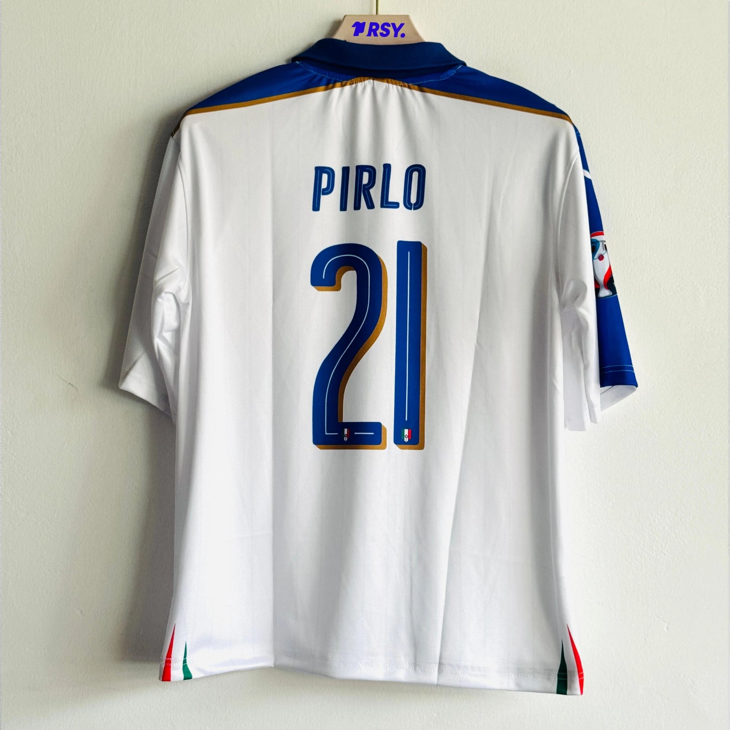ITALY 2015-16 AWAY KIT PIRLO FIVESLEEVE POLO