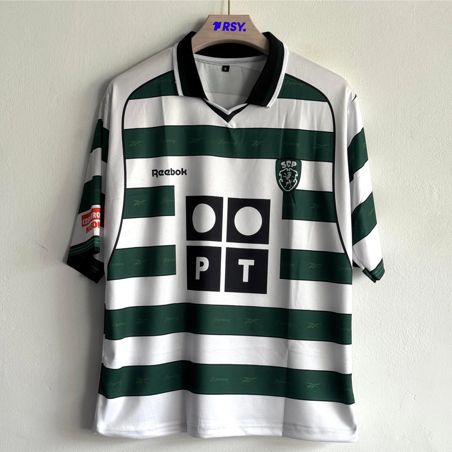 SPORTING 2000-2001 HOME KIT RONALDO FIVESLEEVE POLO