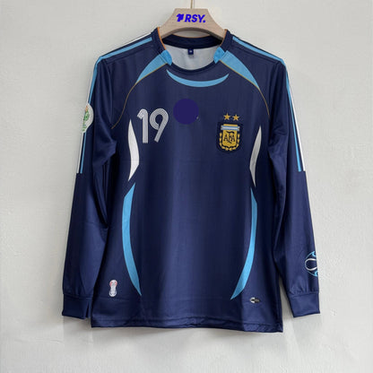 Argentina 2006-07 Lionel Messi  Away Jersey  Full Sleeve