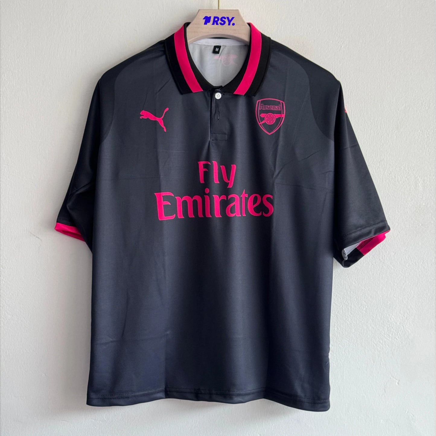 ARSANEL 2017-18 THIRD KIT OZIL FIVESLEEVE POLO