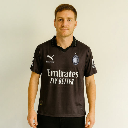 ACMILAN 2024 SPECIAL EDITION KIT BLACK MALDINI POLO EMBROIDERY