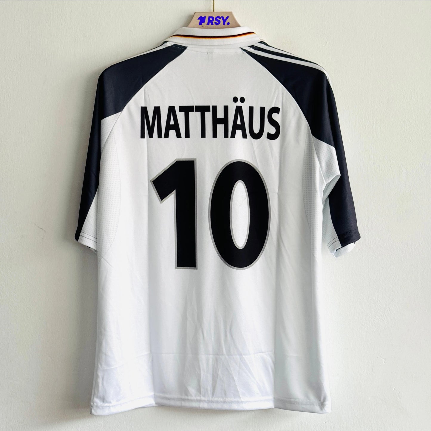 GERMANY 2000 HOME KIT MATTHAUS FIVESLEEVE POLO EMBROIDERY