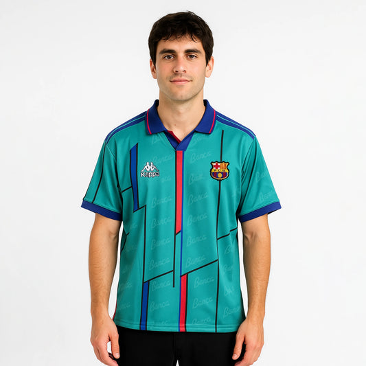 BARCELONA 1995-96 AWAY KIT RONALDO POLO EMBROIDERY
