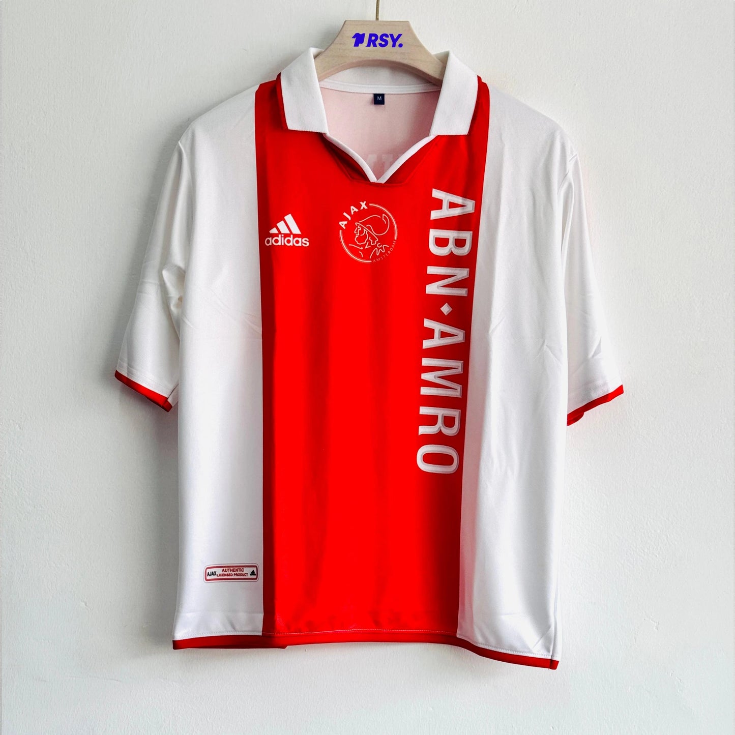 AJAX 2001 HOME KIT IBRAVIMOVIC FIVESLEEVE POLO