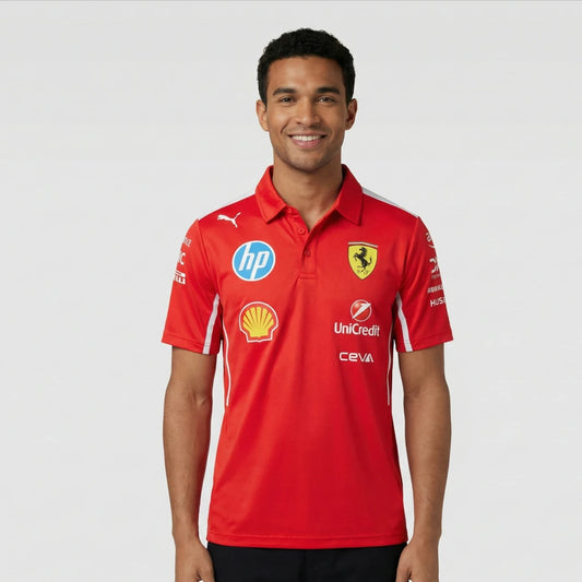 F1 FERRARI SCUDERIA RED POLO PREMIUM