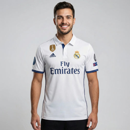 REAL MADRID 2016-17 HOME KIT RONALDO POLO EMBROIDERY PREMIUM