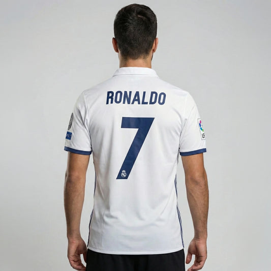 REAL MADRID 2016-17 HOME KIT RONALDO POLO EMBROIDERY PREMIUM