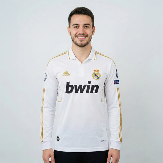 REAL MADRID 2011-12 HOME KIT RONALDO FULLSLEEVE POLO EMBROIDERY PREMIUM