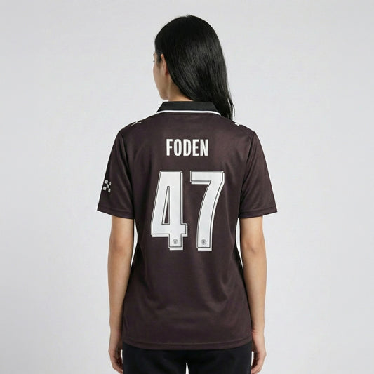 MANCHESTER CITY 25-26 AWAY KIT FODEN POLO EMBROIDERY PREMIUM